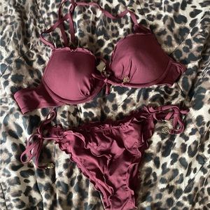 Maroon bikini set